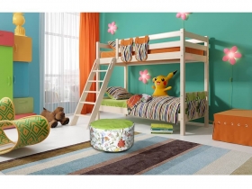 Детская кровать Соня двухъярусная с наклонной лестницей Вариант 10