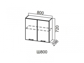 Шкаф навесной 800 Ш800 720х800х296мм Геометрия