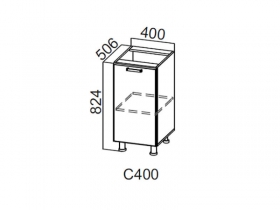 Стол-рабочий 400 С400 824х400х506мм Модерн